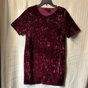 Lumiere Velvet Dress in Deep Burgundy